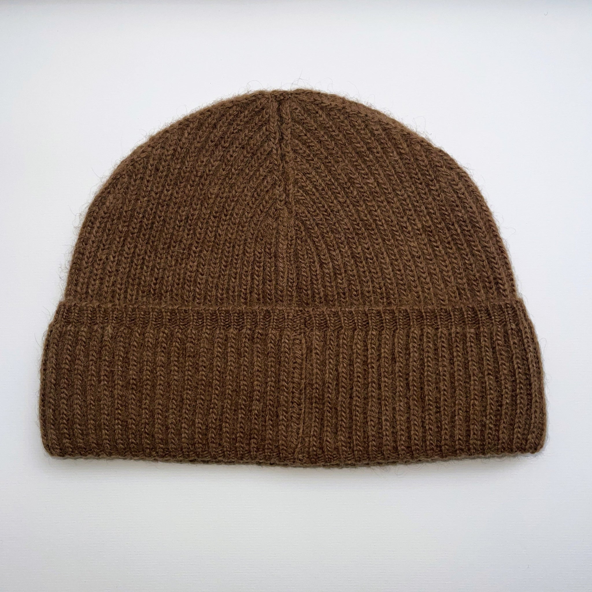 'Chunky' camel wool beanie