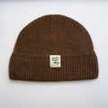 'Chunky' camel wool beanie