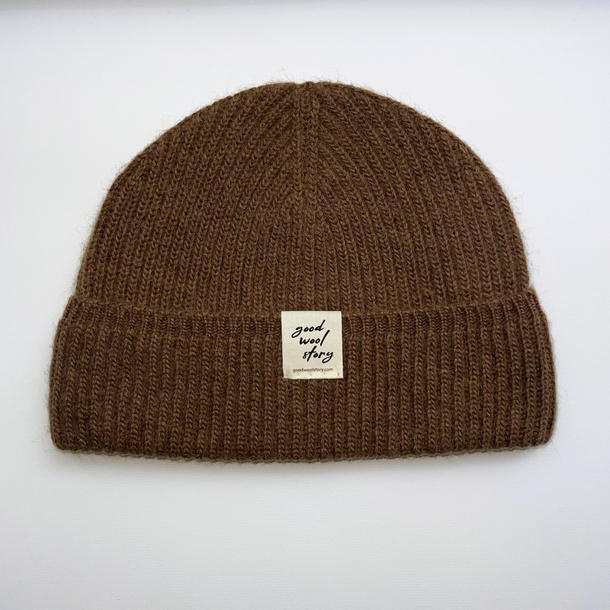 'Chunky' camel wool beanie