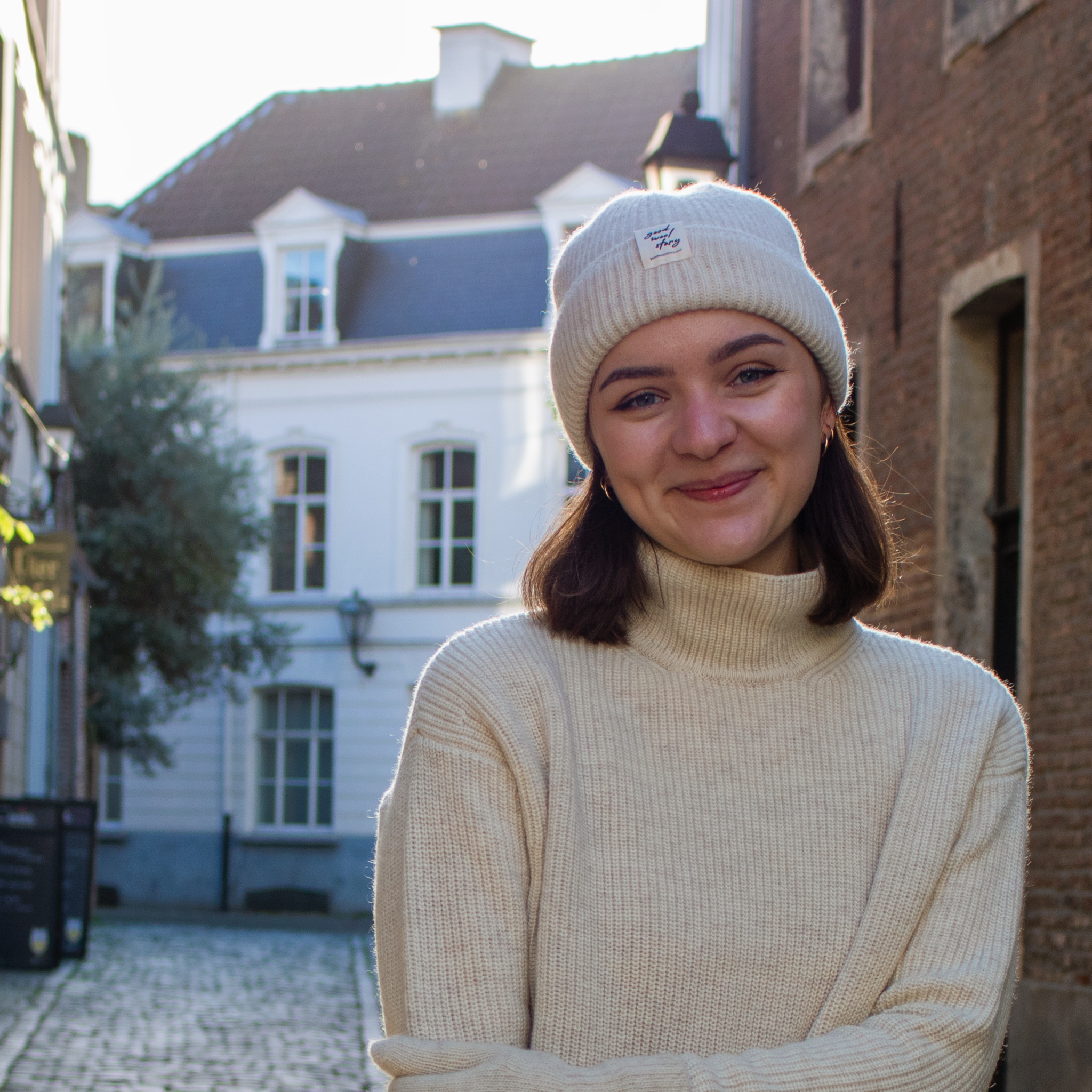 'Chunky' camel wool beanie