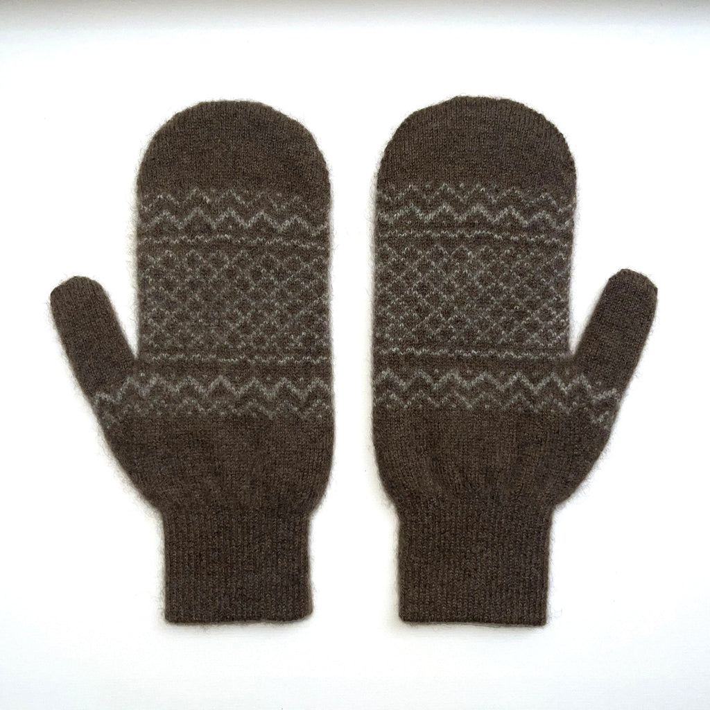 'Snow' yak wool mittens