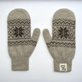 'Snow' yak wool mittens